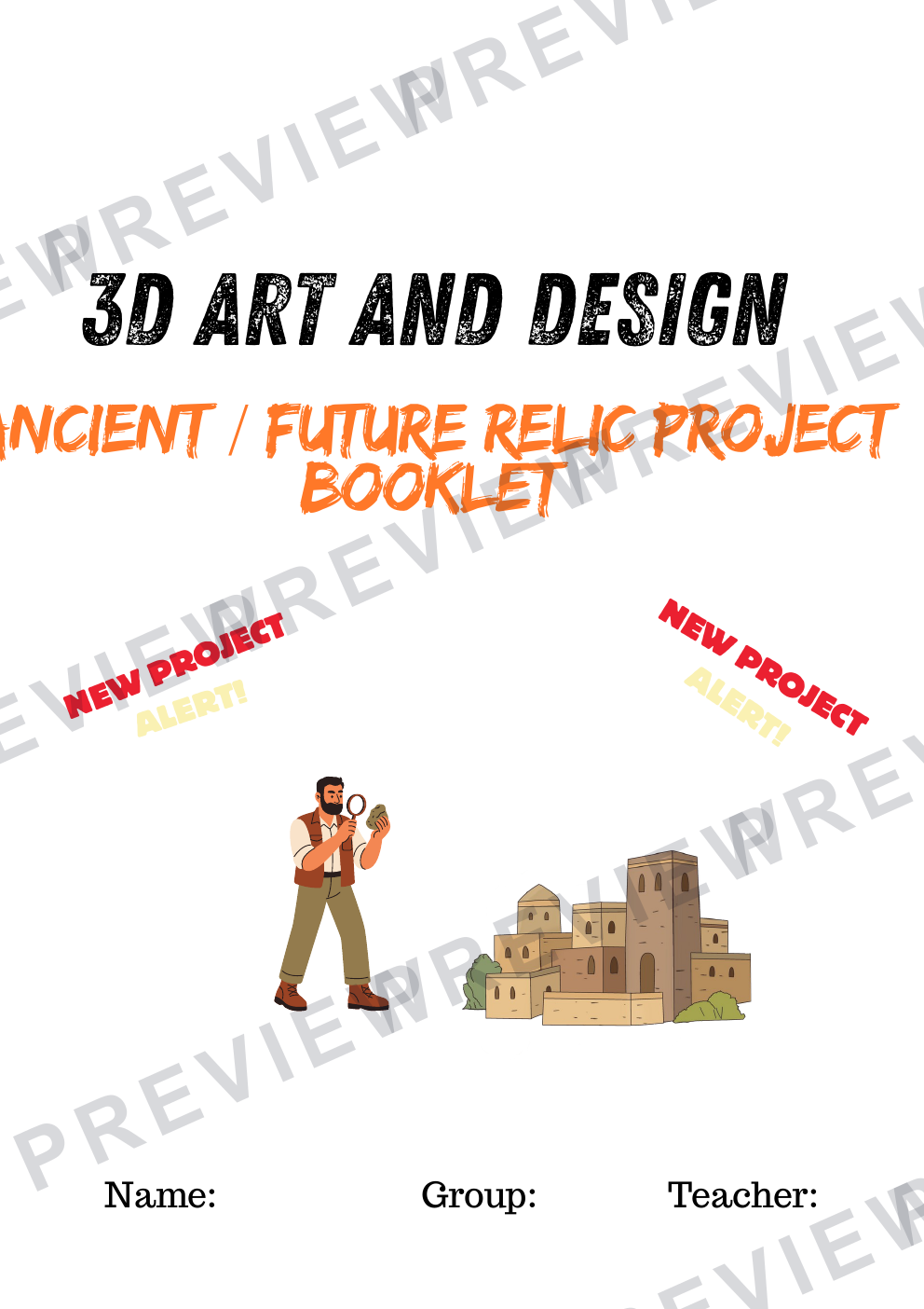 KS4 ancient/future relic work book 2025  preview page 1