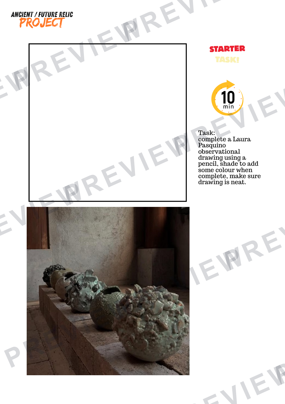 KS4 ancient/future relic work book 2025  preview page 3