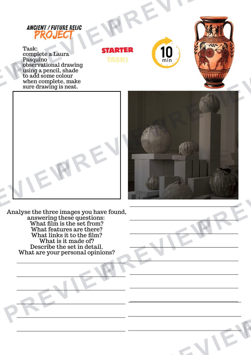 KS4 ancient/future relic work book 2025  preview page 5
