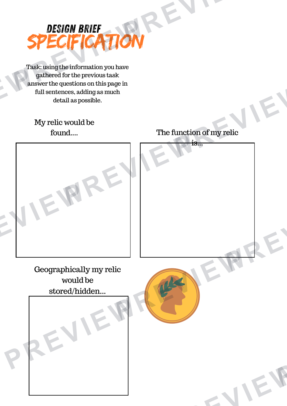 KS4 ancient/future relic work book 2025  preview page 7