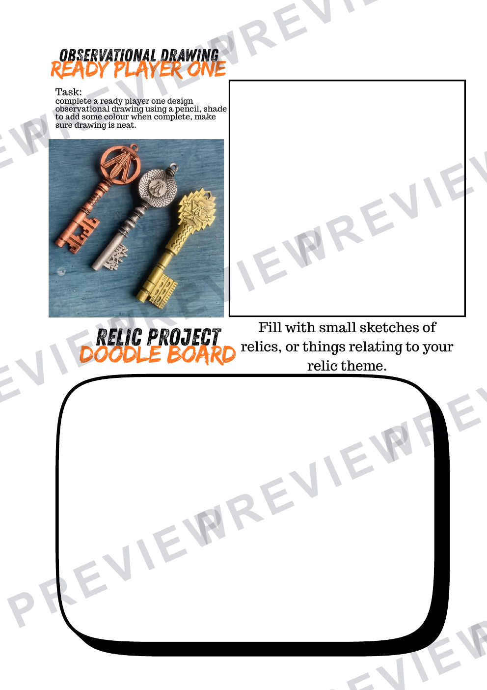 KS4 ancient/future relic work book 2025  preview page 15