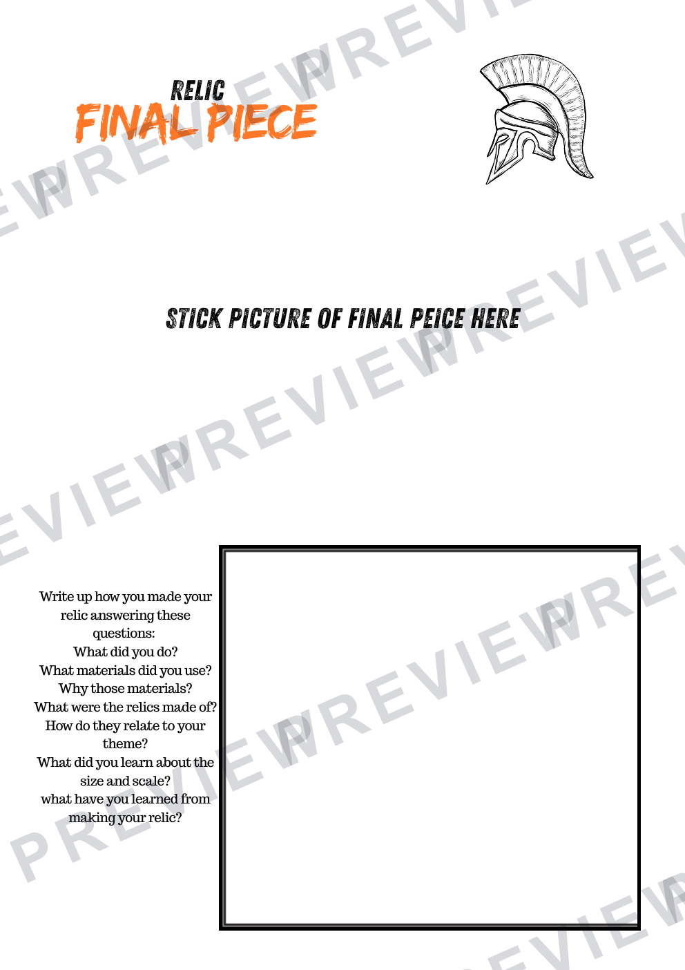 KS4 ancient/future relic work book 2025  preview page 18