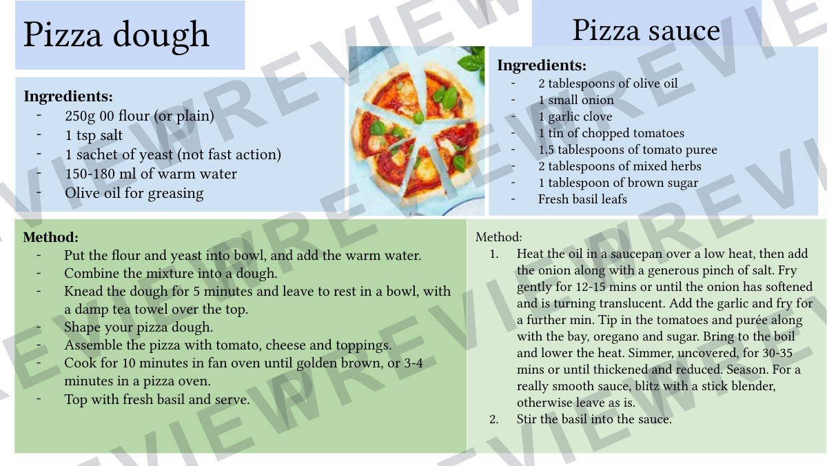 Hospitality and catering recipe booklet year KS4  preview page 4