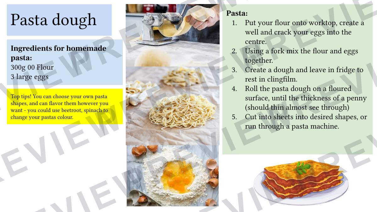 Hospitality and catering recipe booklet year KS4  preview page 6