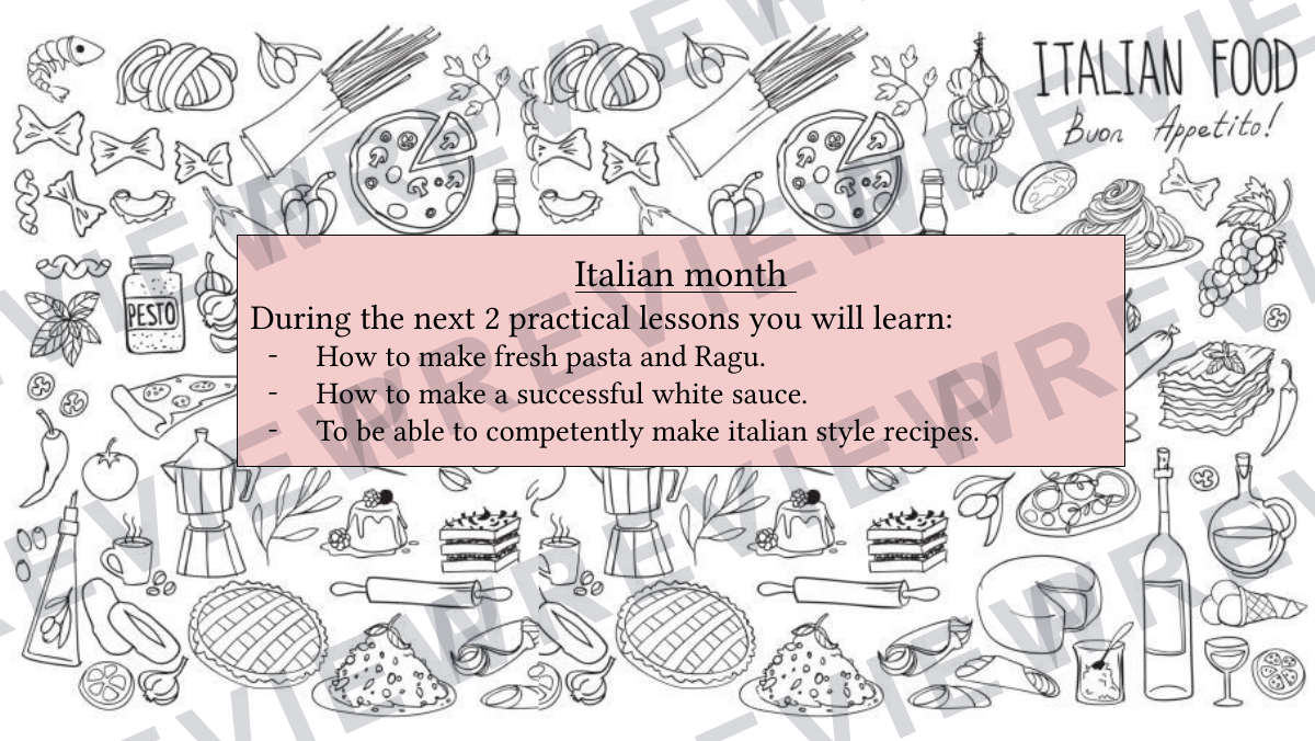 Hospitality and catering recipe booklet year KS4  preview page 7