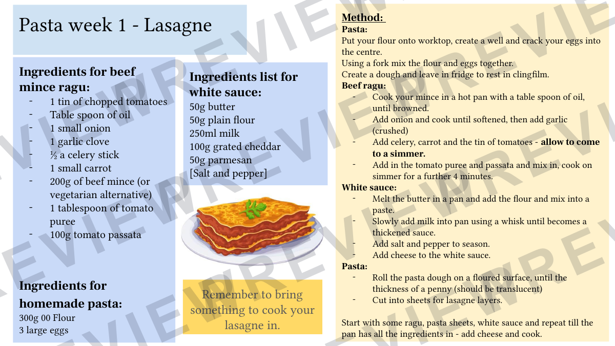 Hospitality and catering recipe booklet year KS4  preview page 8