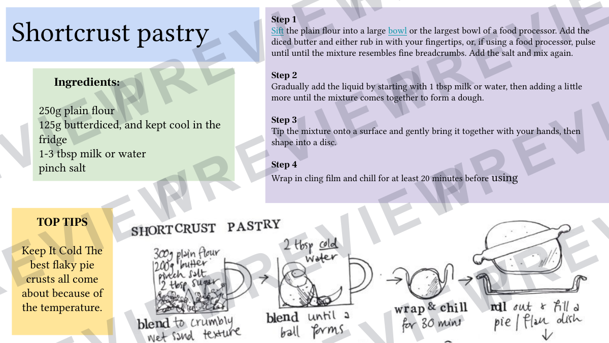 Hospitality and catering recipe booklet year KS4  preview page 12