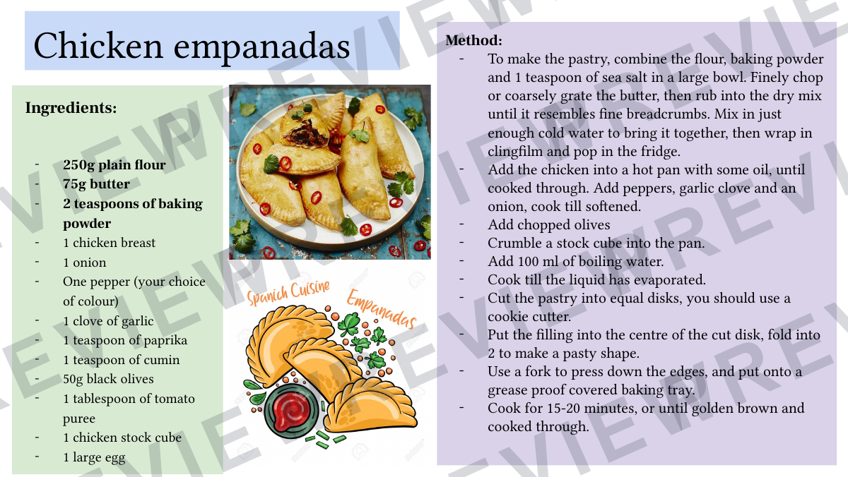 Hospitality and catering recipe booklet year KS4  preview page 14