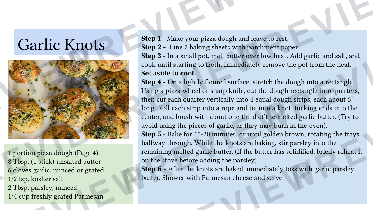 Hospitality and catering recipe booklet year KS4  preview page 16