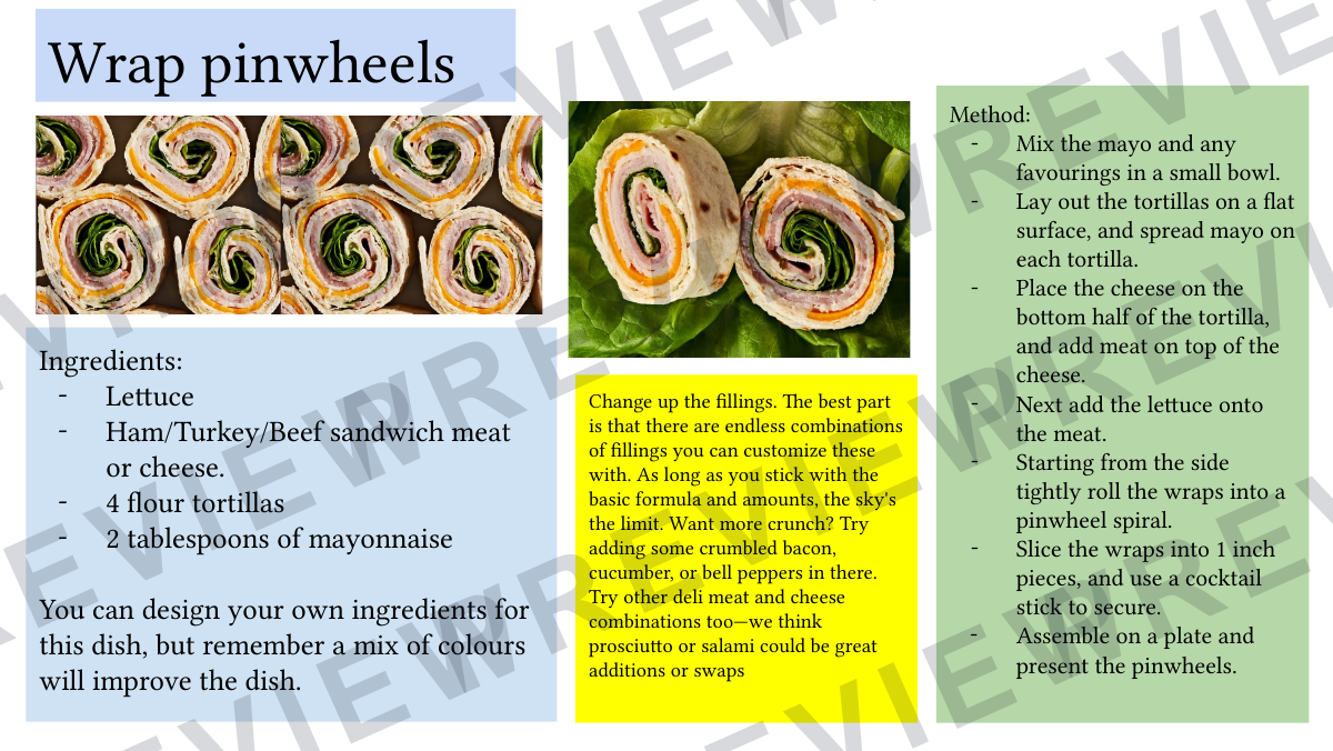 Hospitality and catering recipe booklet year KS4  preview page 17