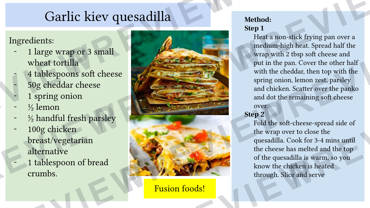 Hospitality and catering recipe booklet year KS4  preview page 27