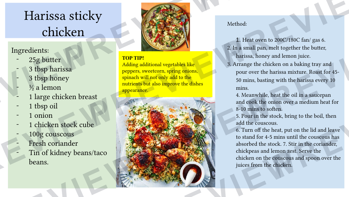 Hospitality and catering recipe booklet year KS4  preview page 28