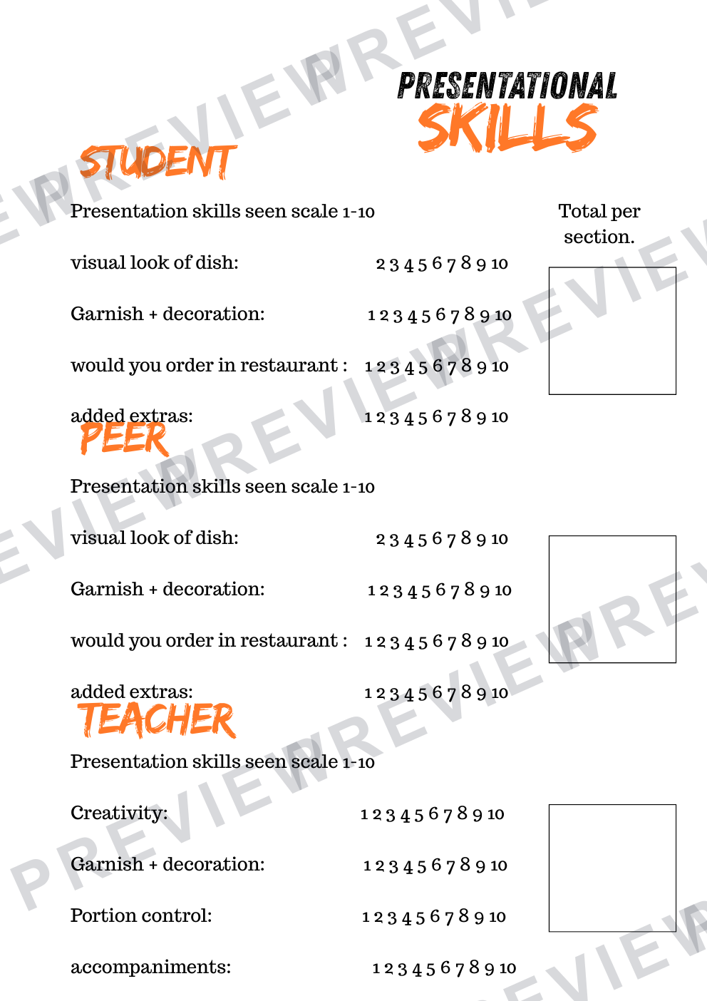 KS3/4 Hospitality assessment booklet new  preview page 5