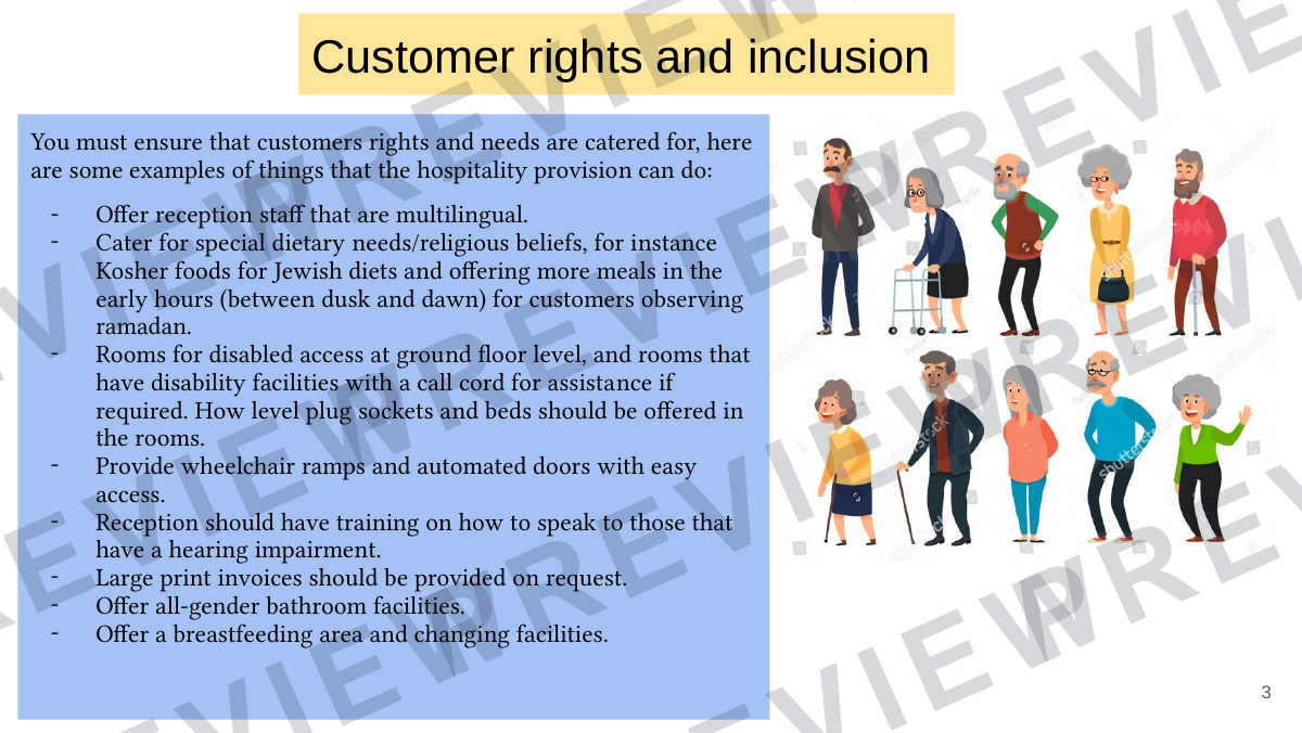 Hospitality and catering lesson 4  preview page 3