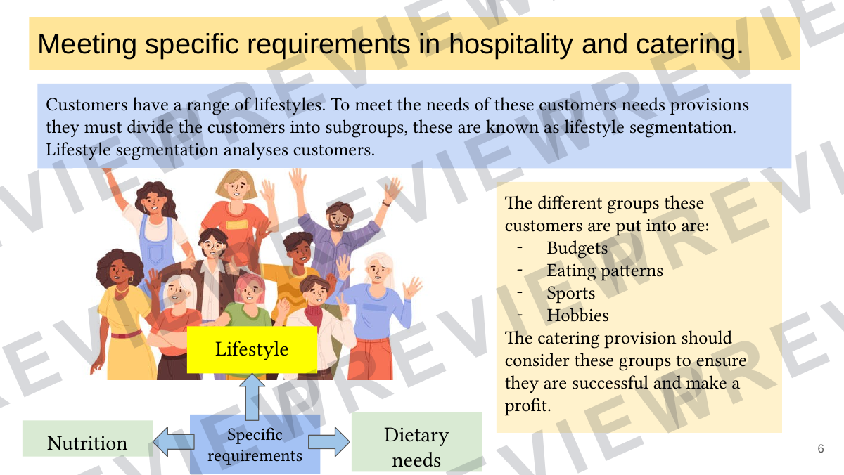 Hospitality and catering lesson 4  preview page 6