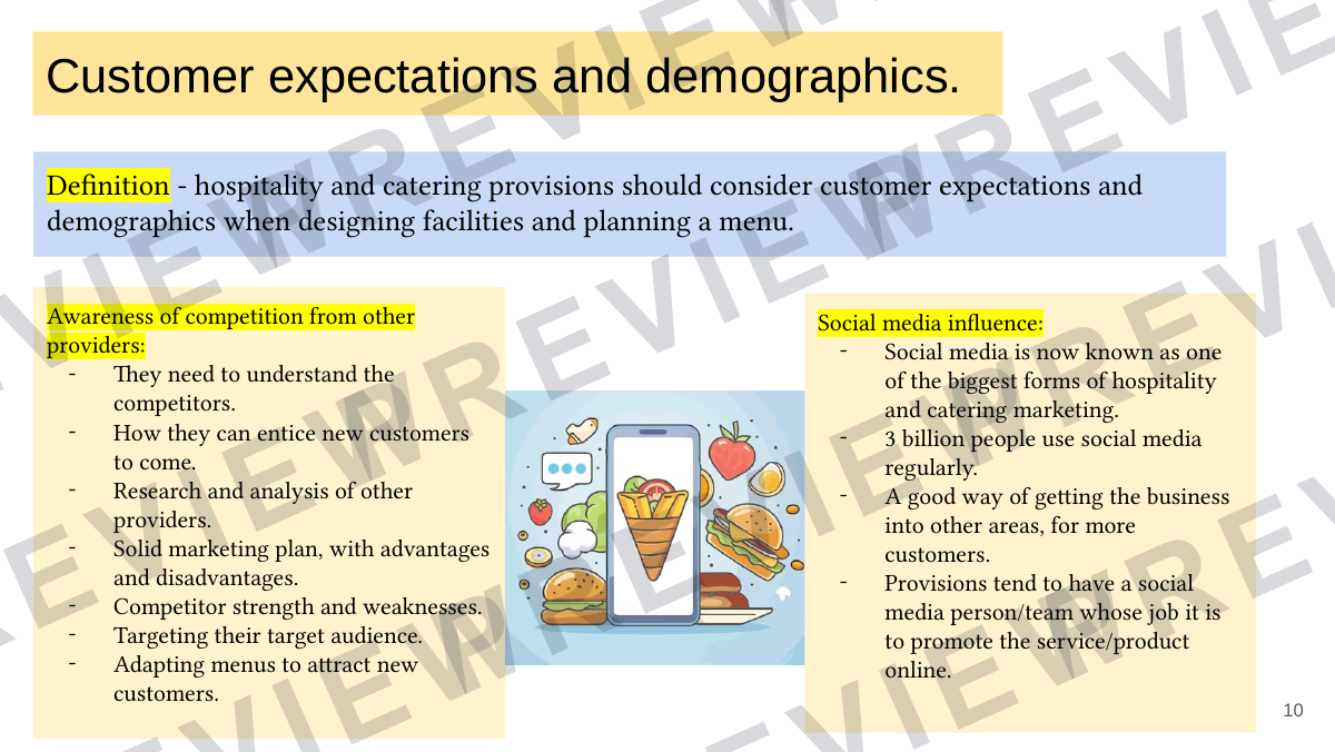 Hospitality and catering lesson 4  preview page 10