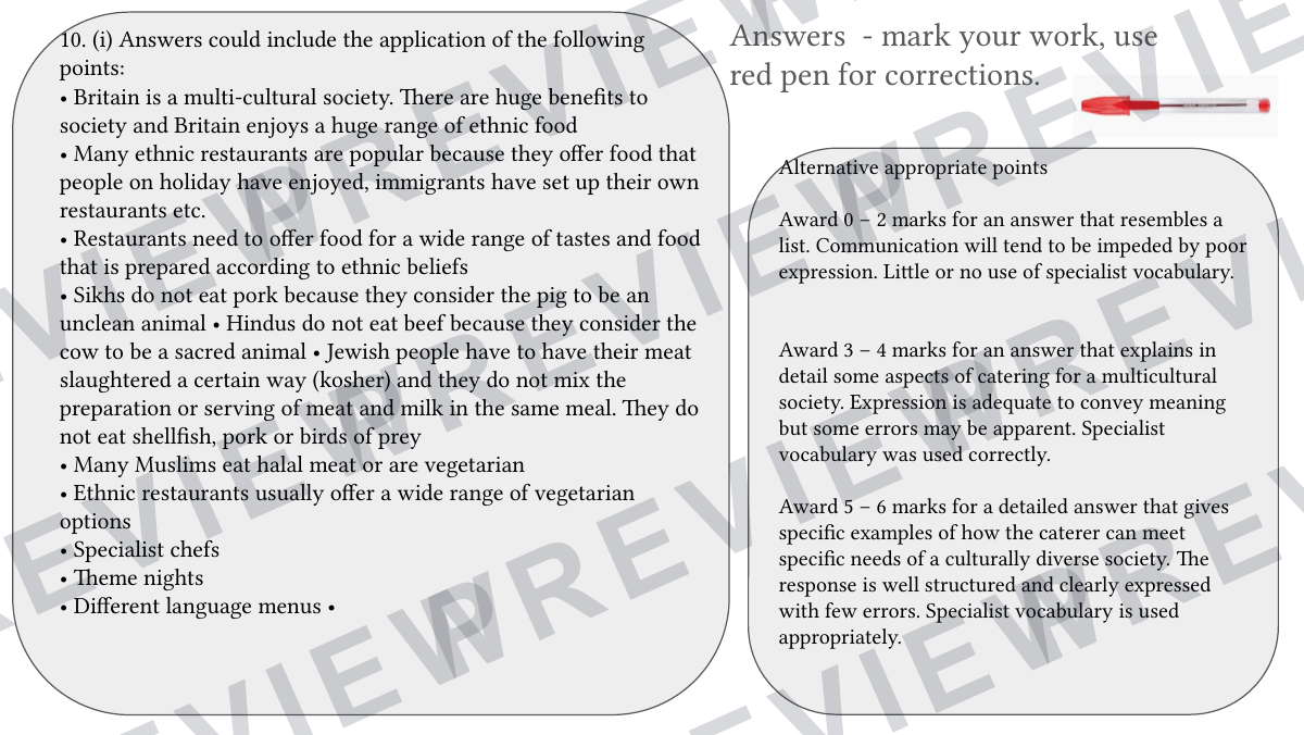 Hospitality and catering lesson 4  preview page 16