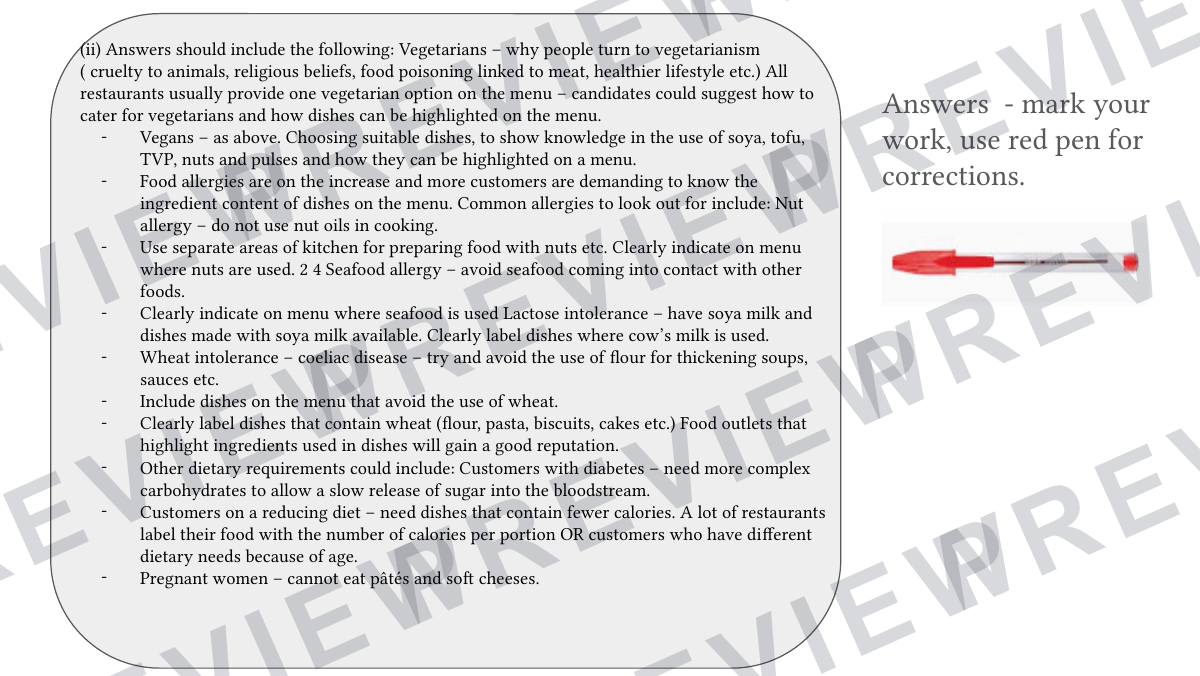 Hospitality and catering lesson 4  preview page 17