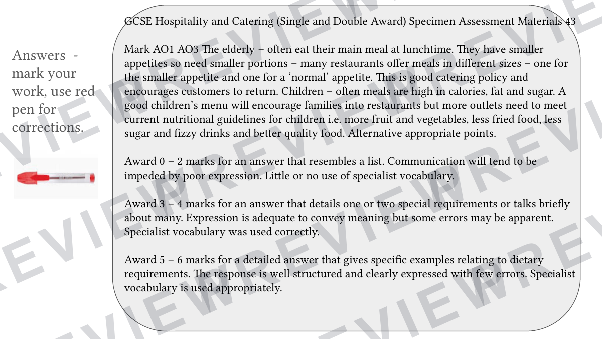 Hospitality and catering lesson 4  preview page 18