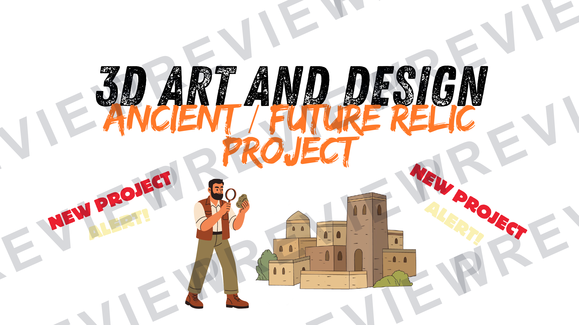 3D design Ancient/future relic powerpoint for year 10  preview page 1