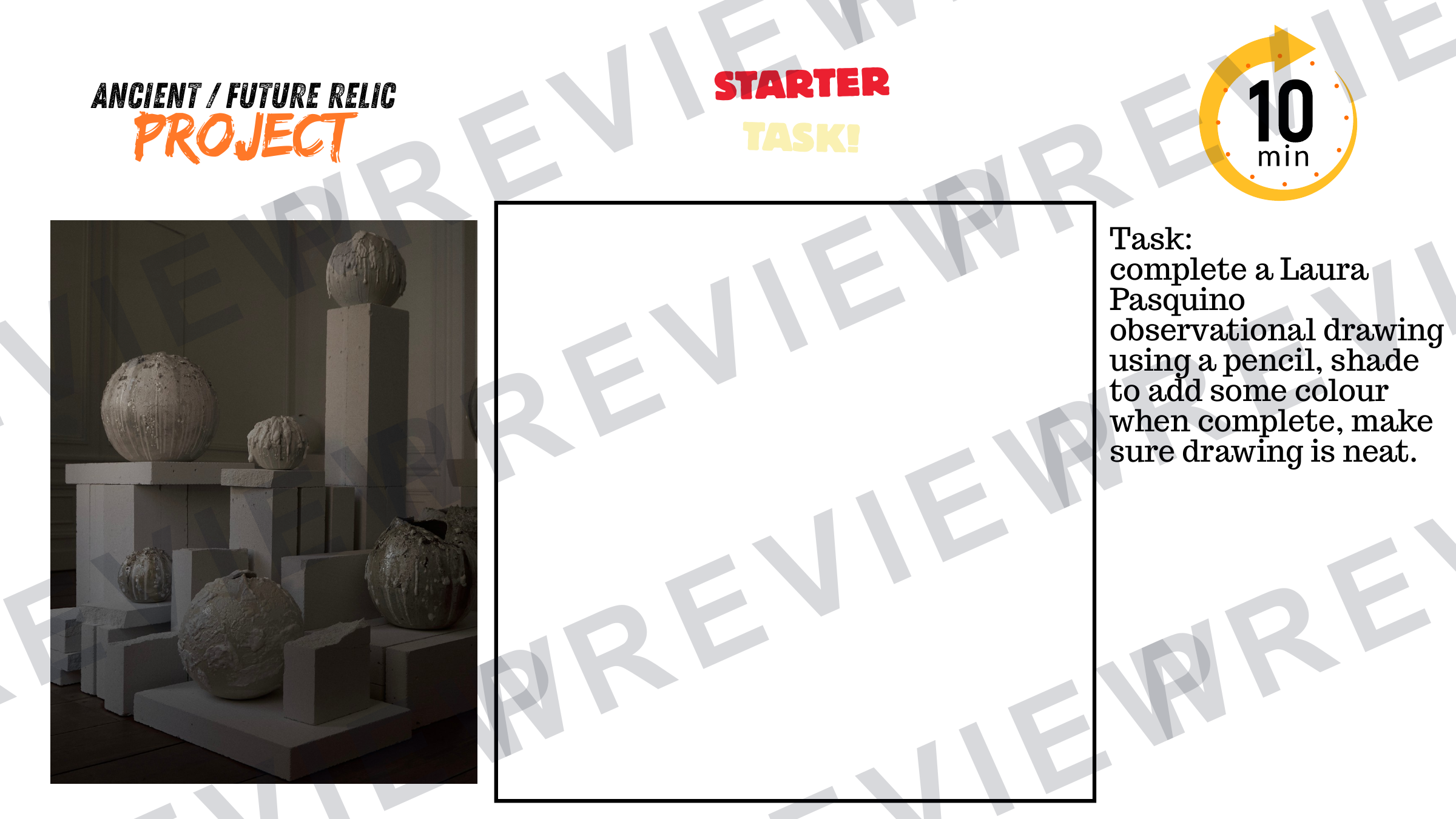 3D design Ancient/future relic powerpoint for year 10  preview page 5
