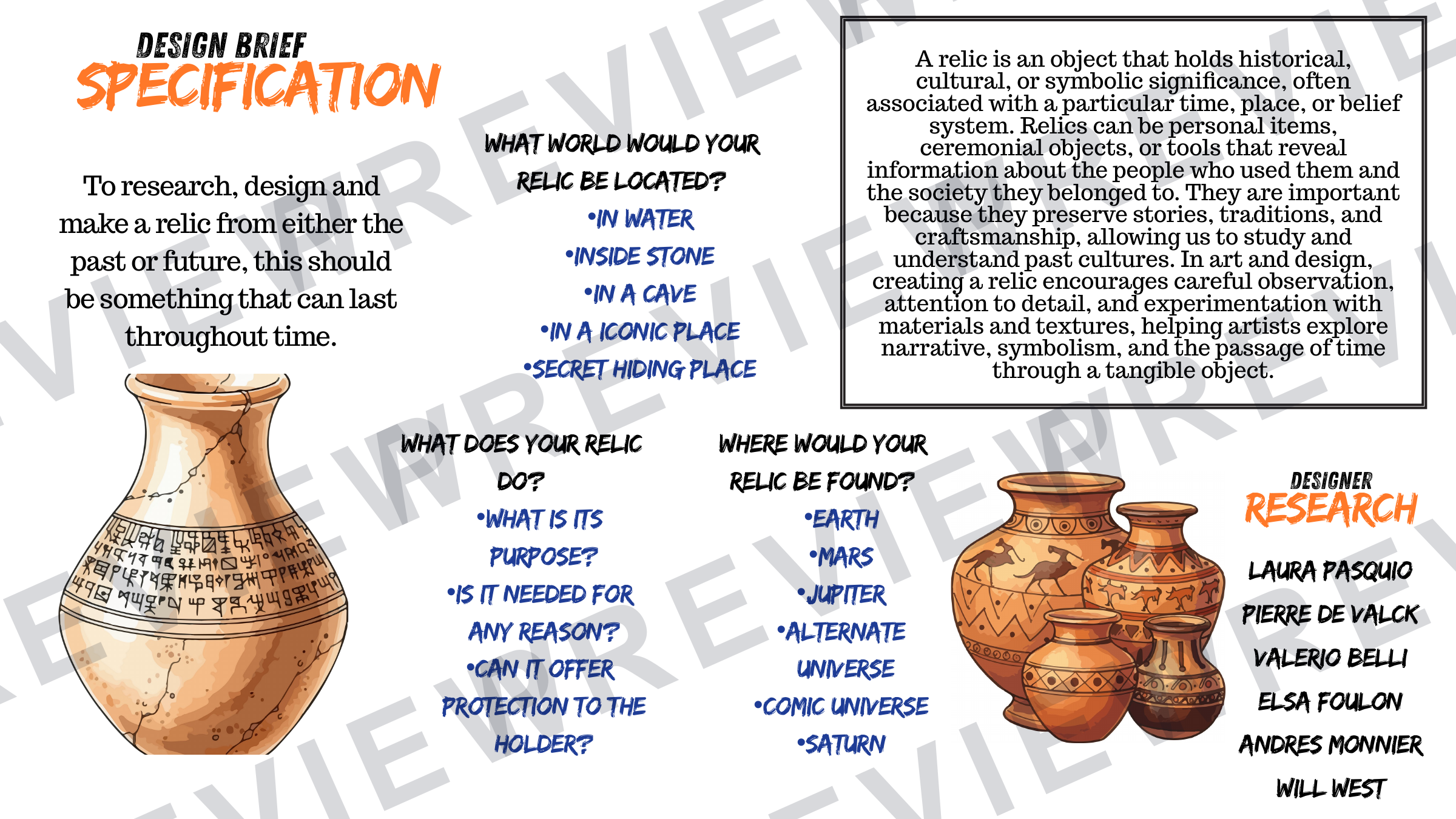 3D design Ancient/future relic powerpoint for year 10  preview page 6