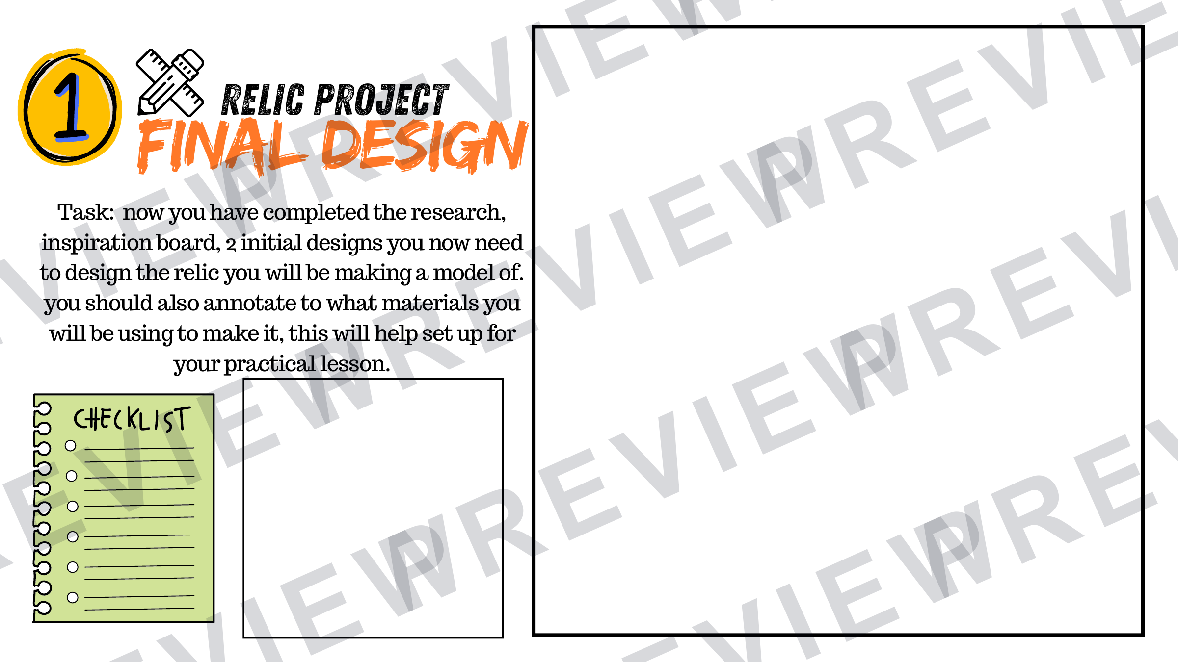 3D design Ancient/future relic powerpoint for year 10  preview page 13