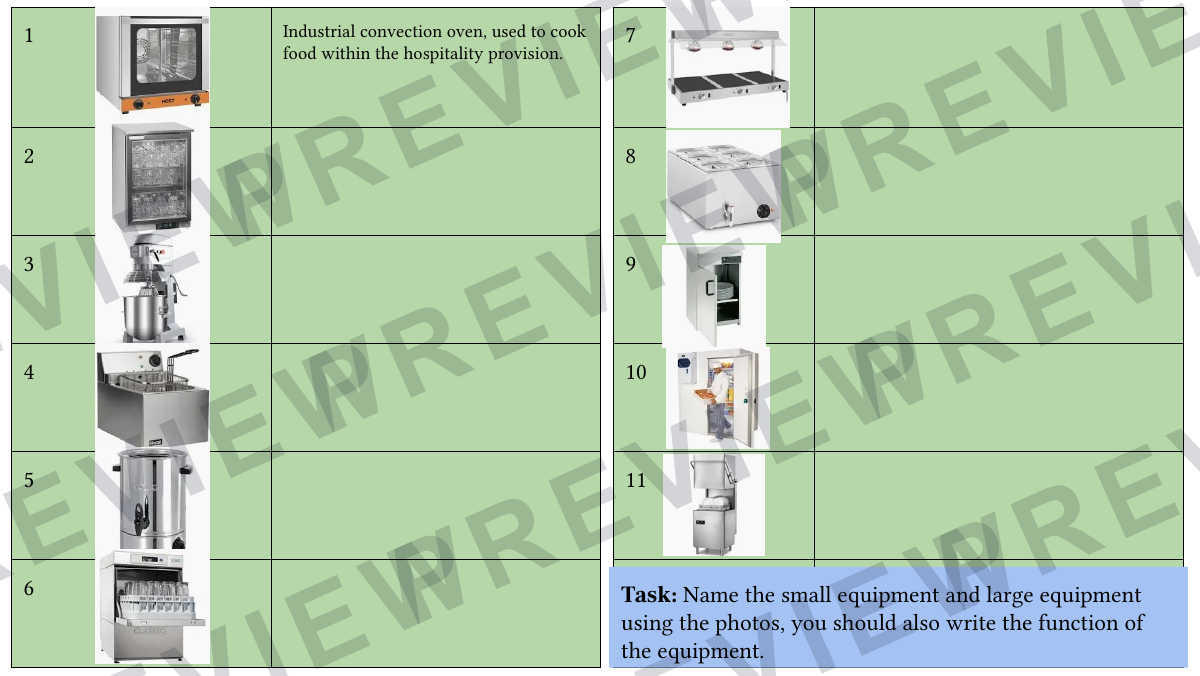 Hospitality and catering level 1-2 booklet 1  preview page 5