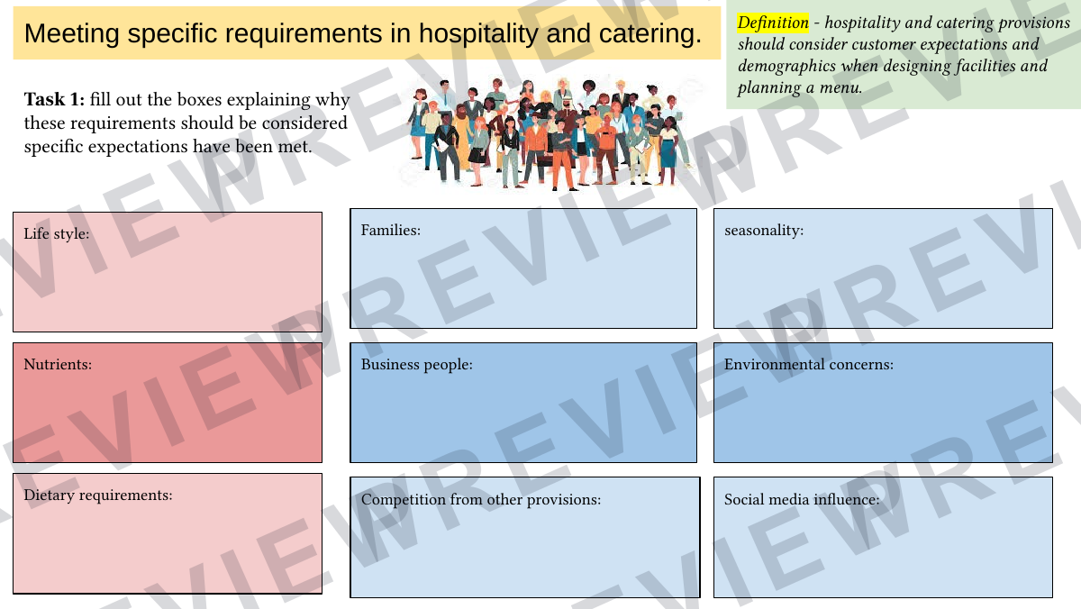 Hospitality and catering level 1-2 booklet 1  preview page 9