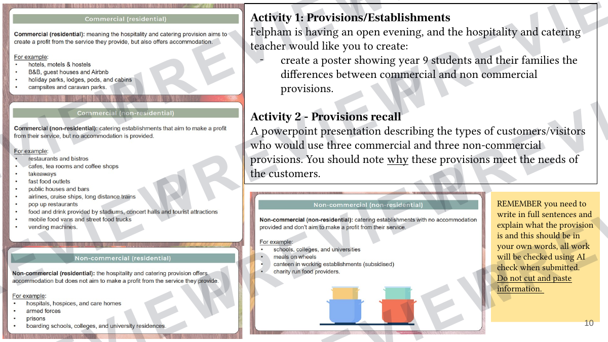 Hospitality and catering level 1-2 booklet 1  preview page 10