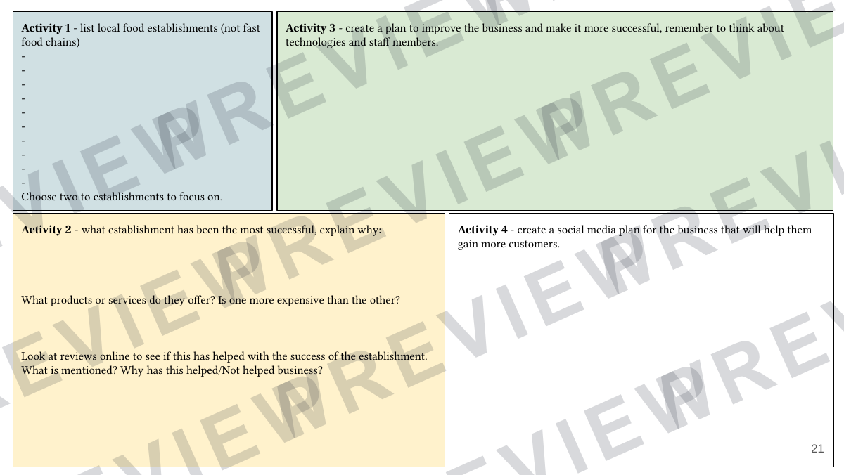 Hospitality and catering level 1-2 booklet 1  preview page 21