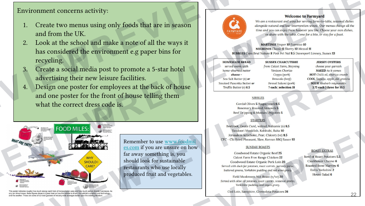 Hospitality and catering level 1-2 booklet 1  preview page 22