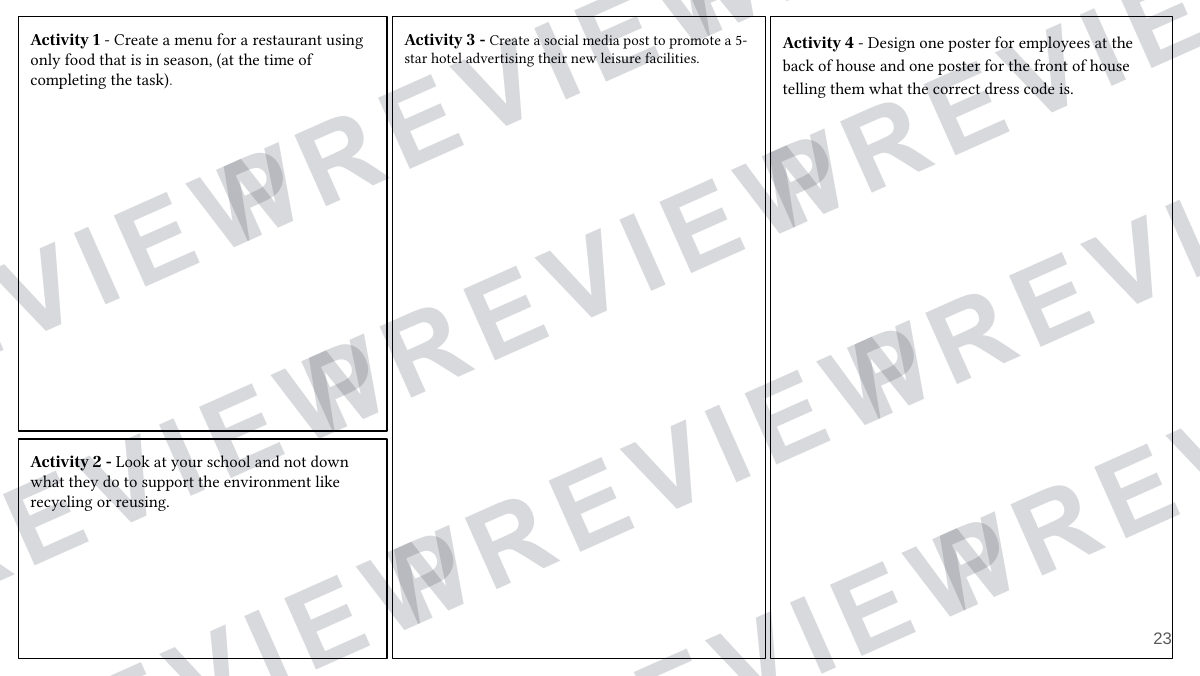 Hospitality and catering level 1-2 booklet 1  preview page 23