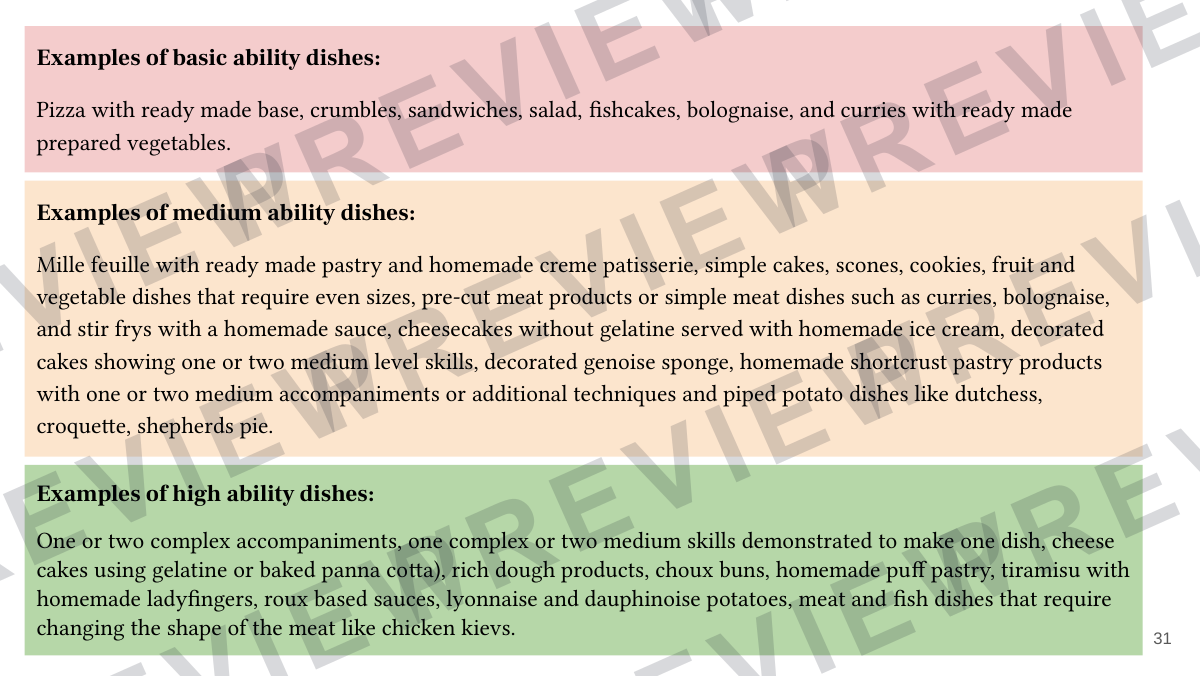 Hospitality and catering level 1-2 booklet 1  preview page 31