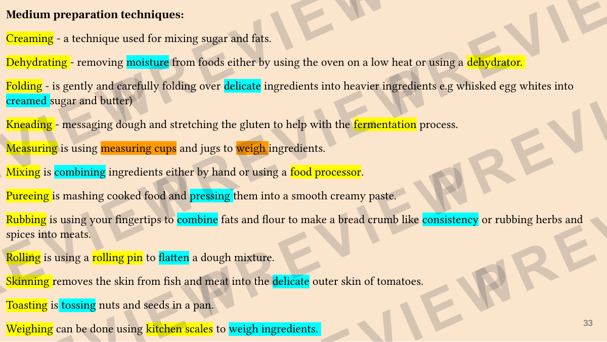Hospitality and catering level 1-2 booklet 1  preview page 33