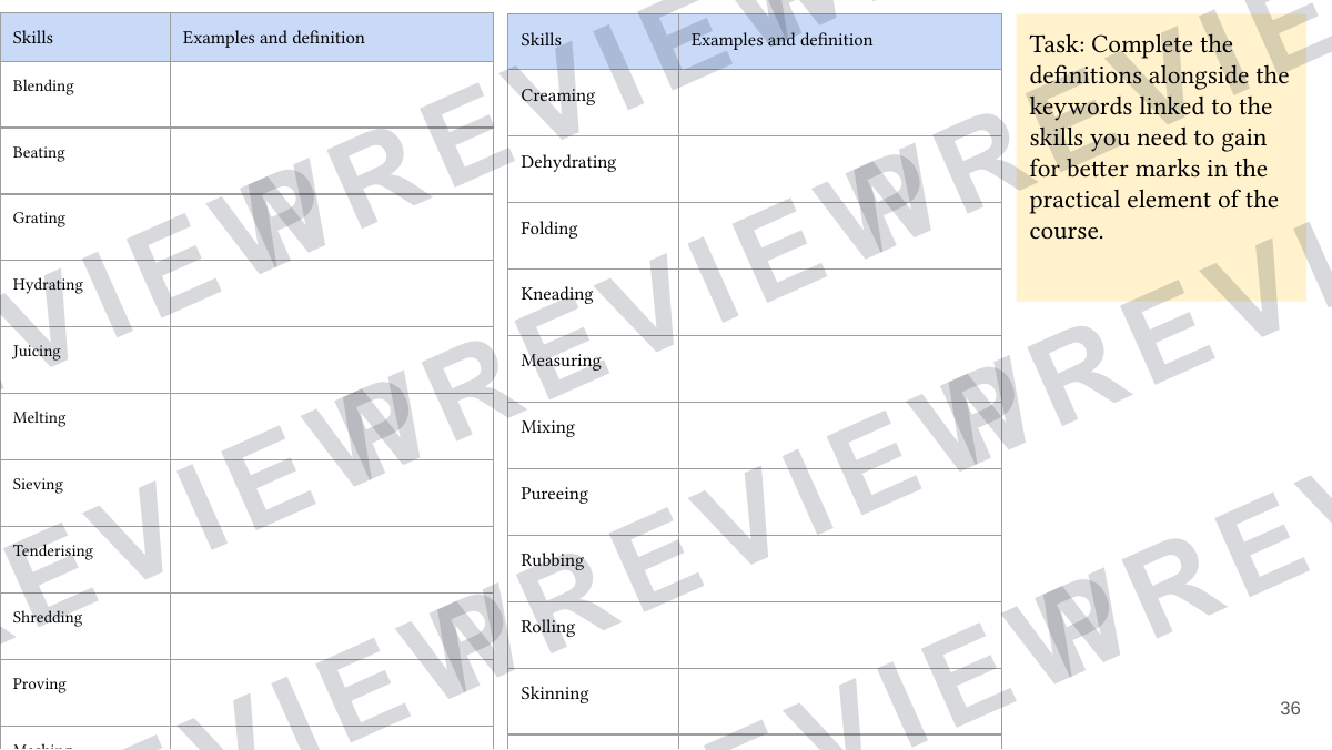 Hospitality and catering level 1-2 booklet 1  preview page 36