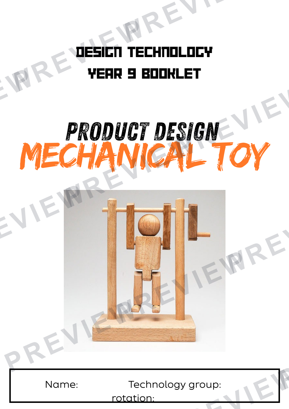Product design/3D design wooden toy project  preview page 1