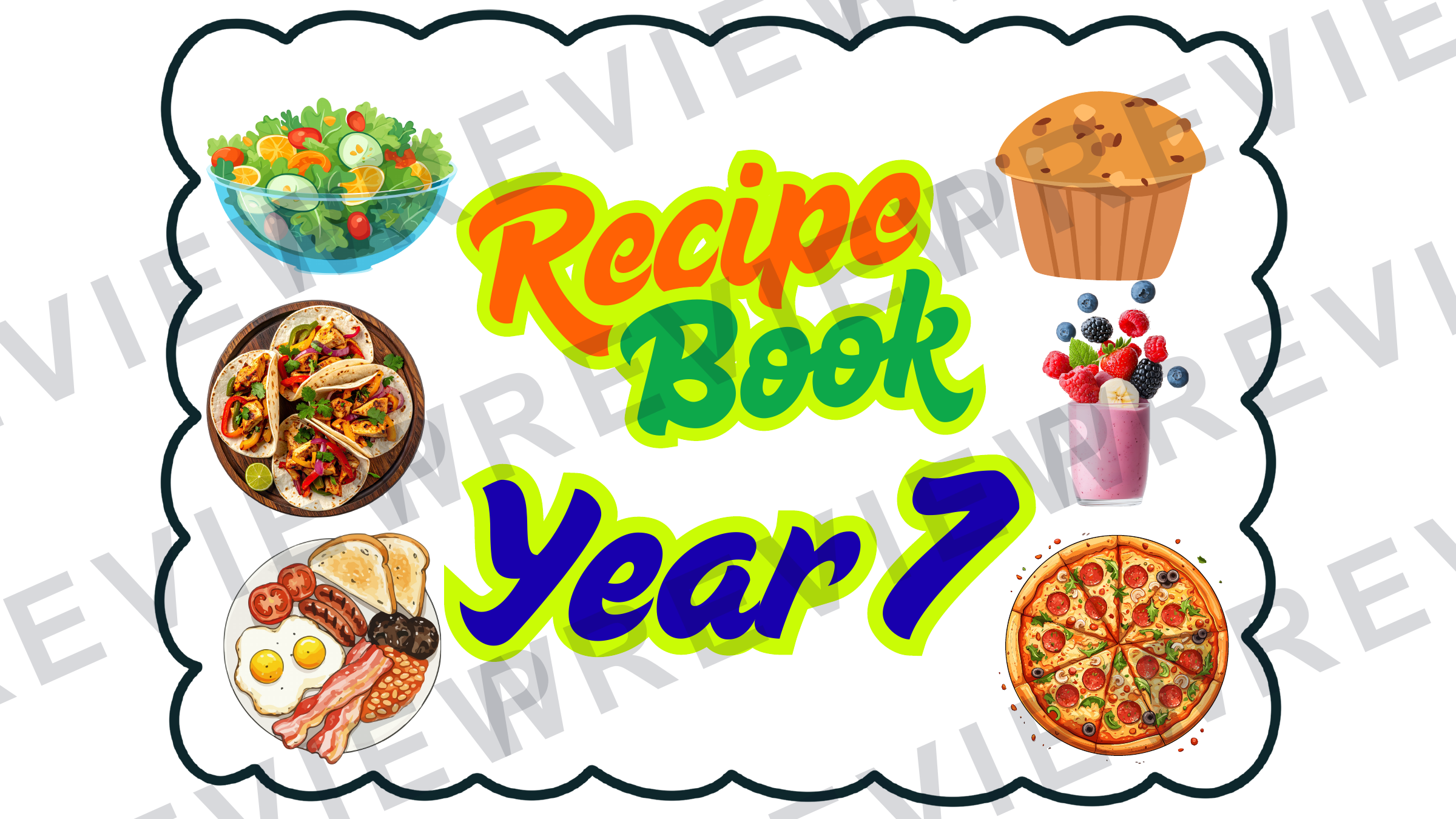 Year 7 rotational recipe book with evaluations  preview page 1