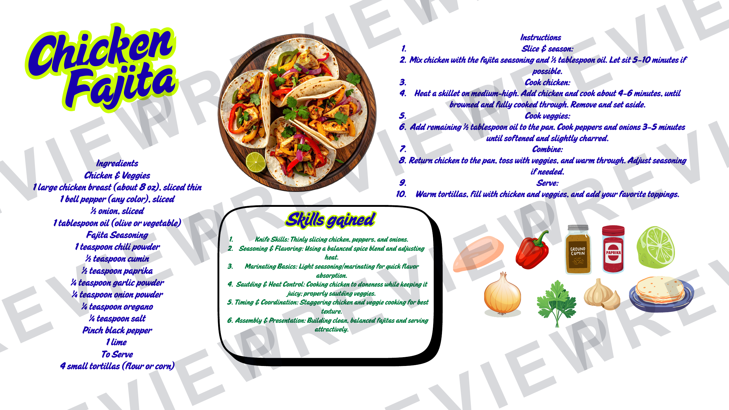 Year 7 rotational recipe book with evaluations  preview page 4