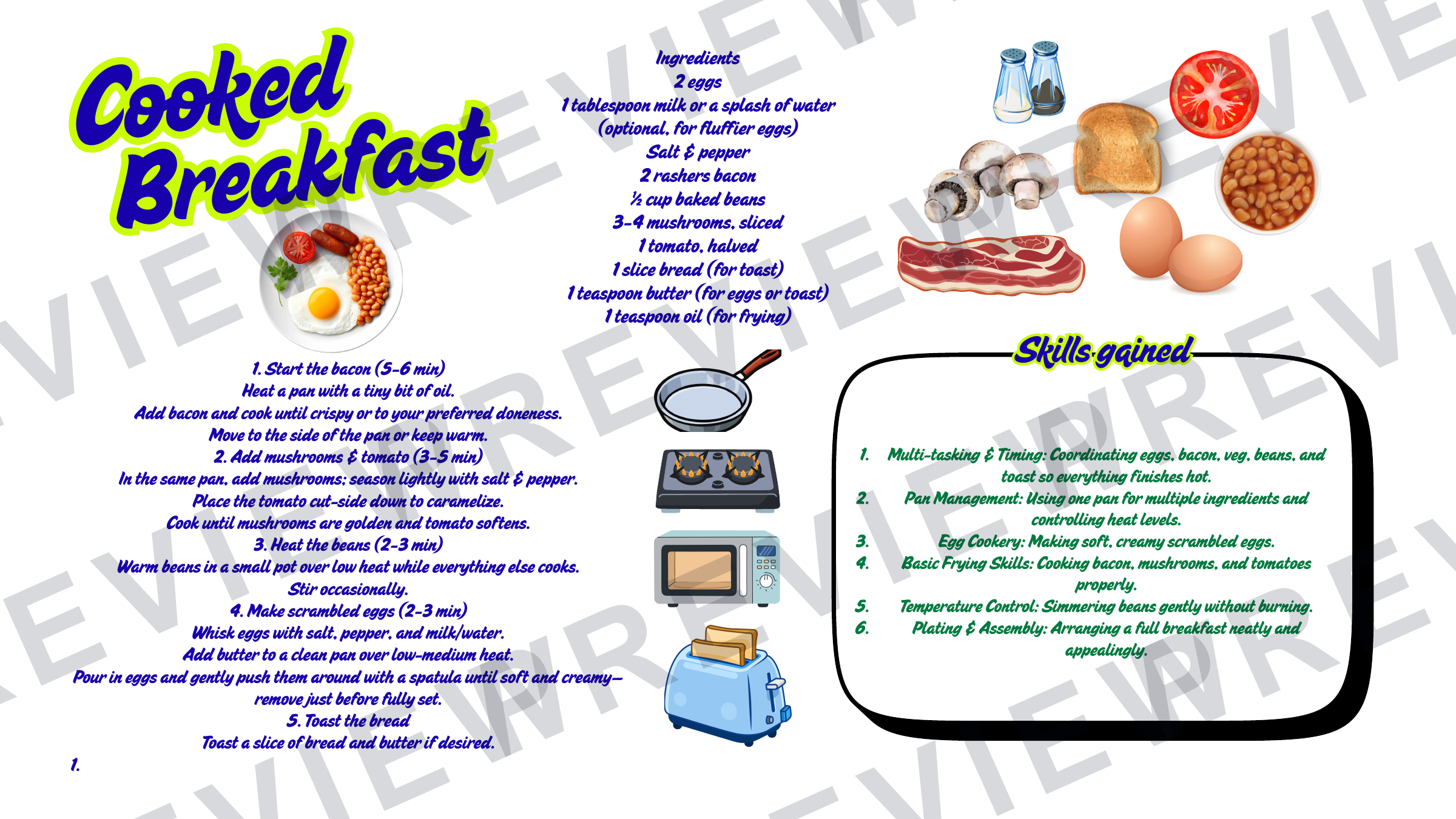 Year 7 rotational recipe book with evaluations  preview page 6