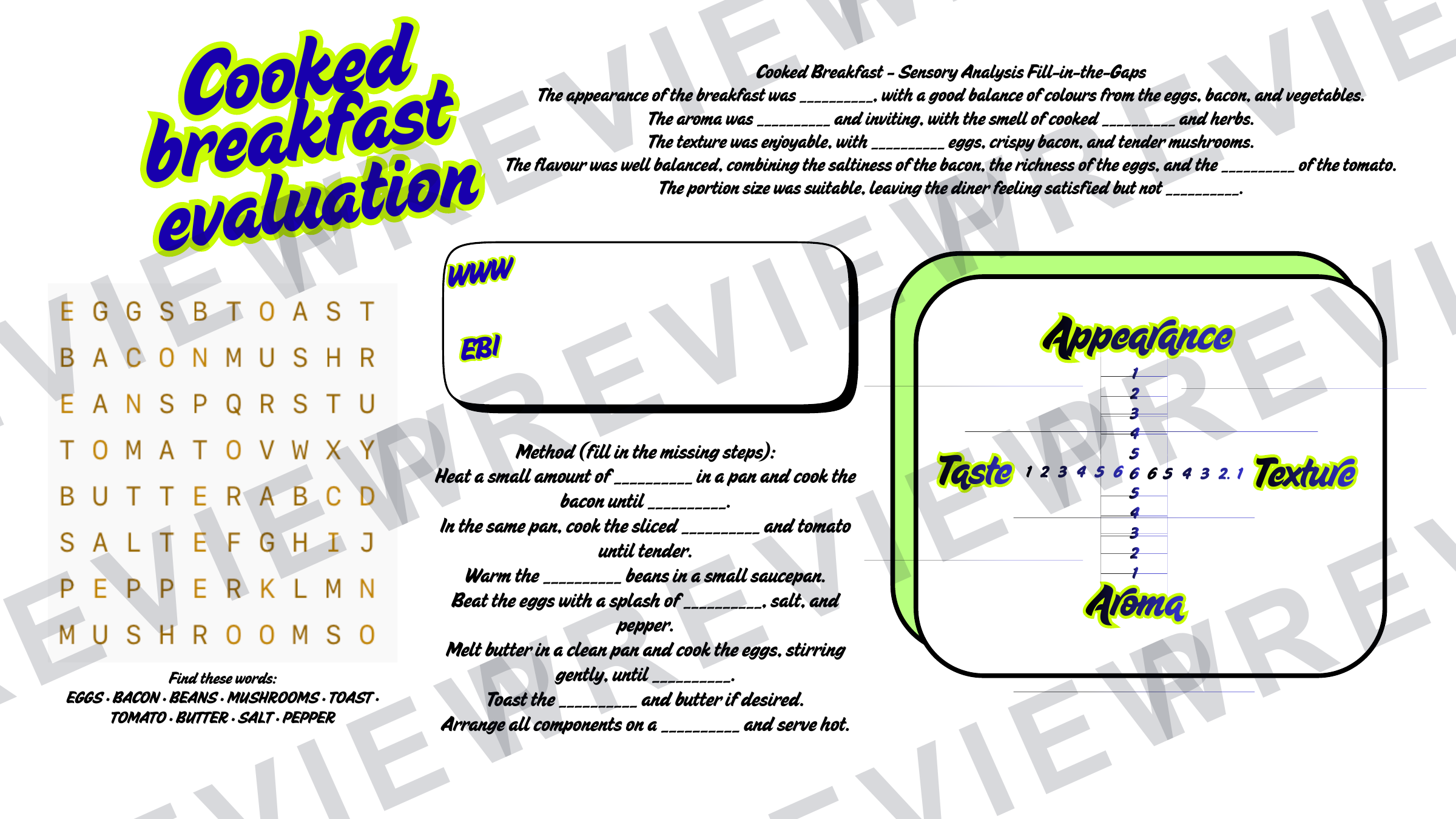 Year 7 rotational recipe book with evaluations  preview page 7