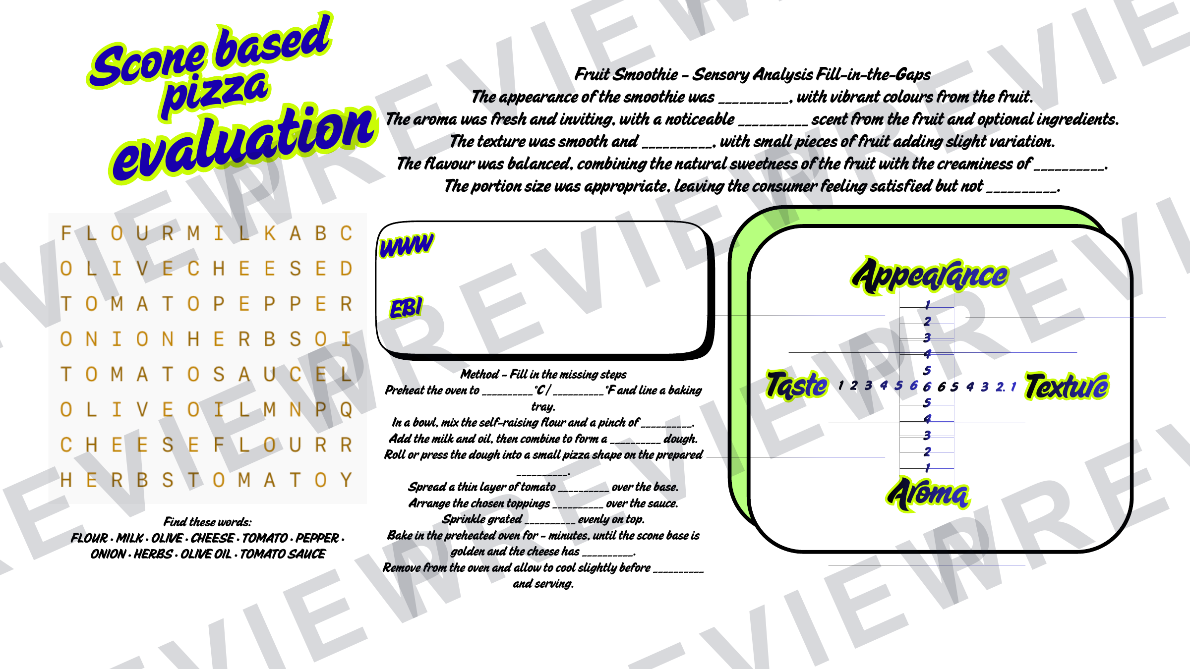 Year 7 rotational recipe book with evaluations  preview page 13