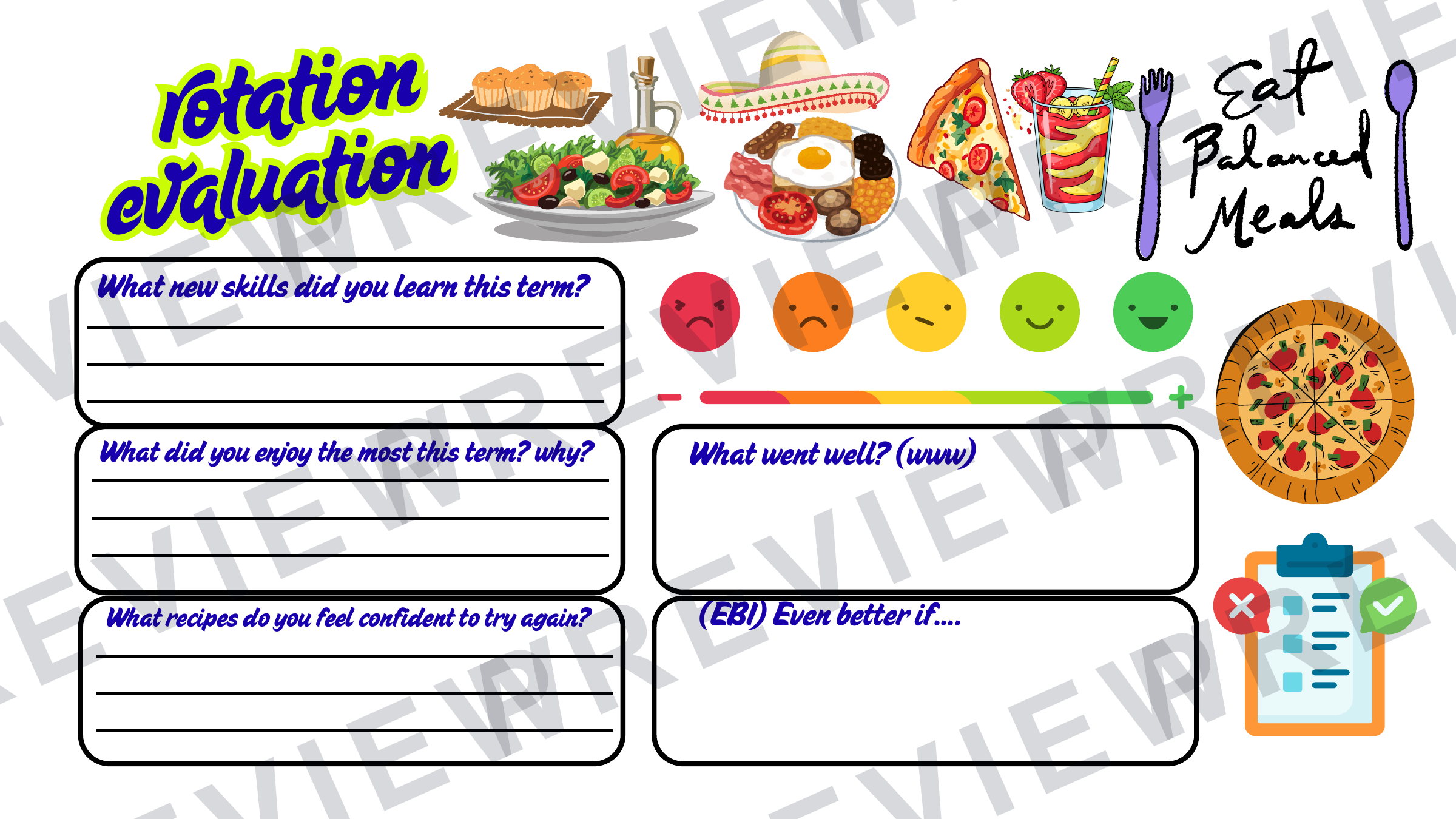 Year 7 rotational recipe book with evaluations  preview page 14