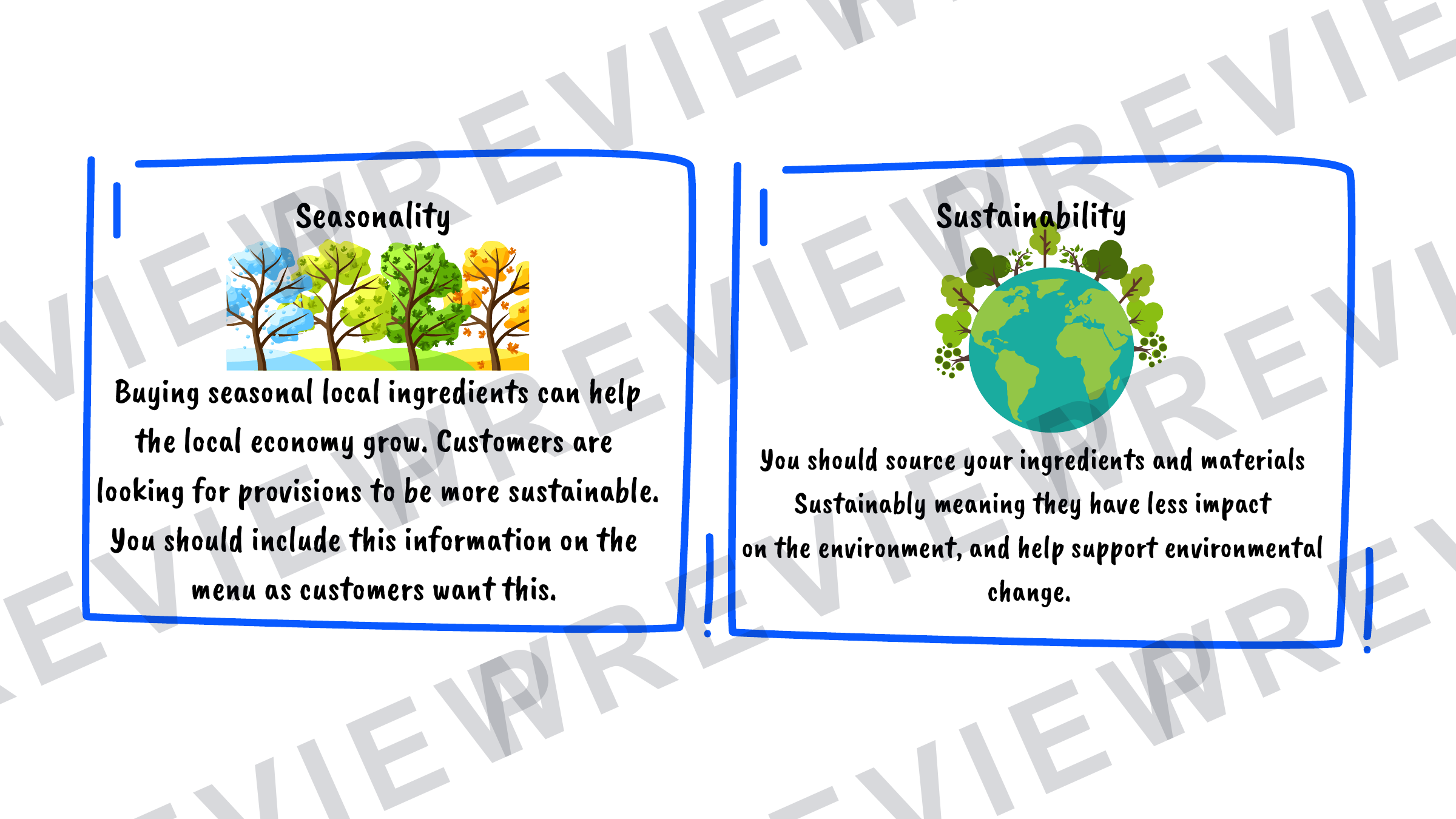 Hospitality revision cards GCSE success factors (A6 size) preview page 4