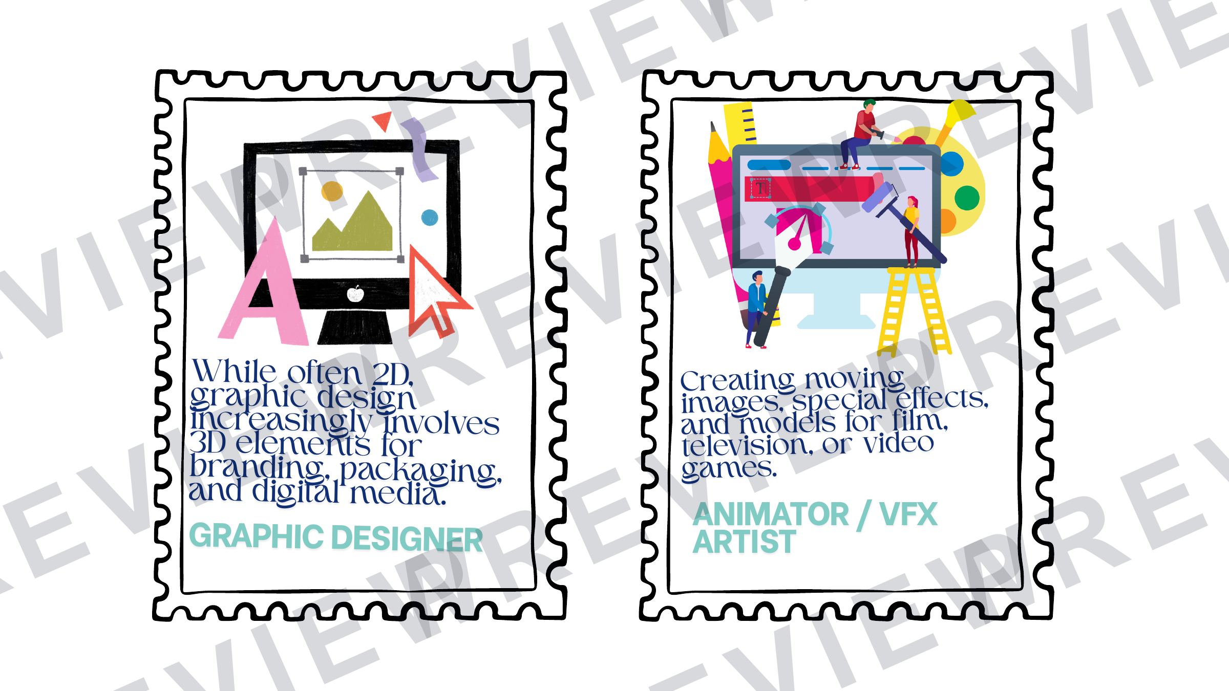 3D art and design jobs for the future poster pack preview page 3