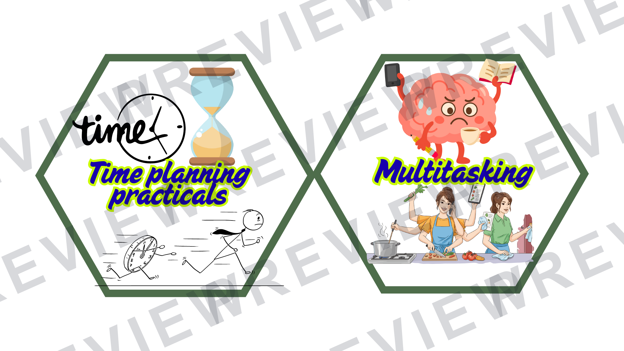Hexagon display catering food preparation skills preview page 9