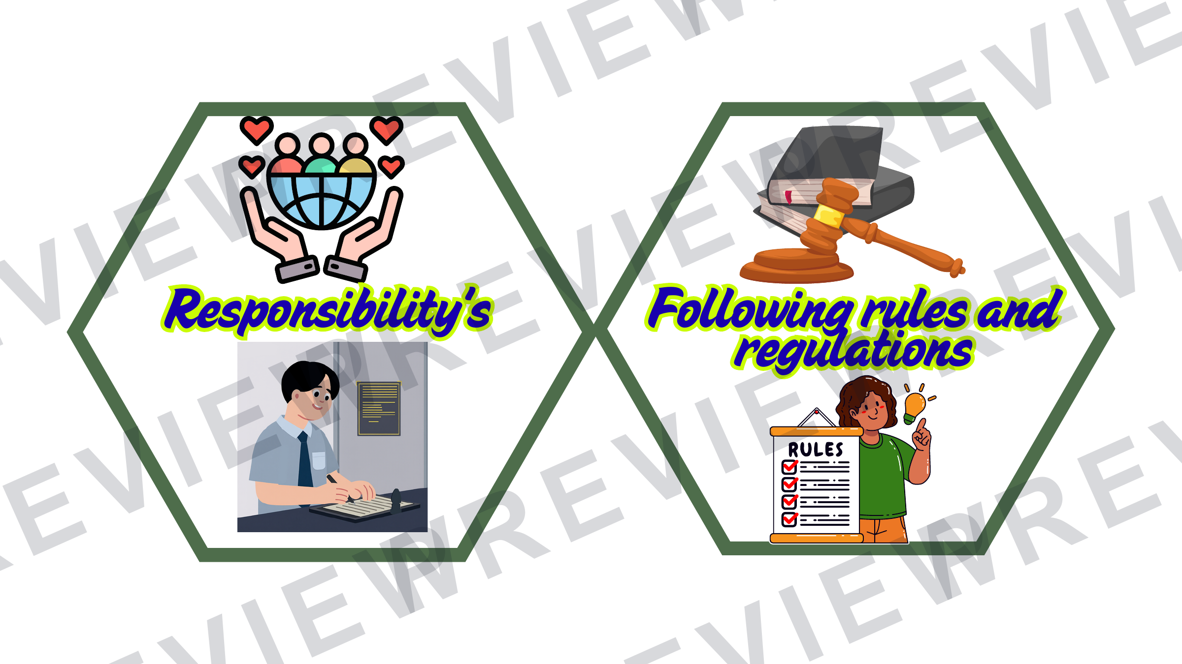Hexagon display catering food preparation skills preview page 16