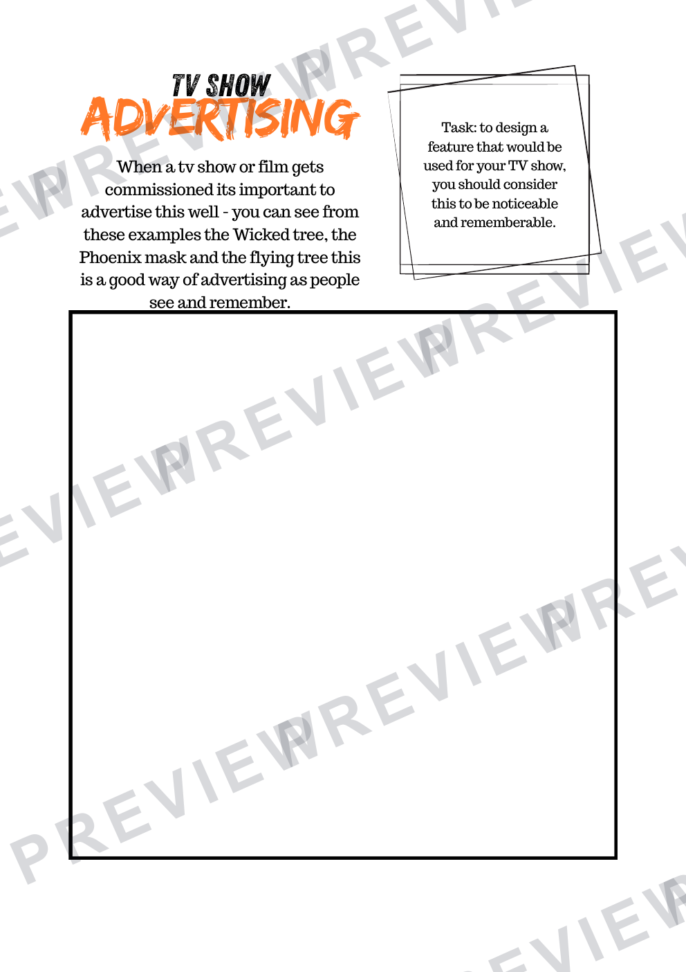 3D design TV prop mini project workbook KS3/4  preview page 10