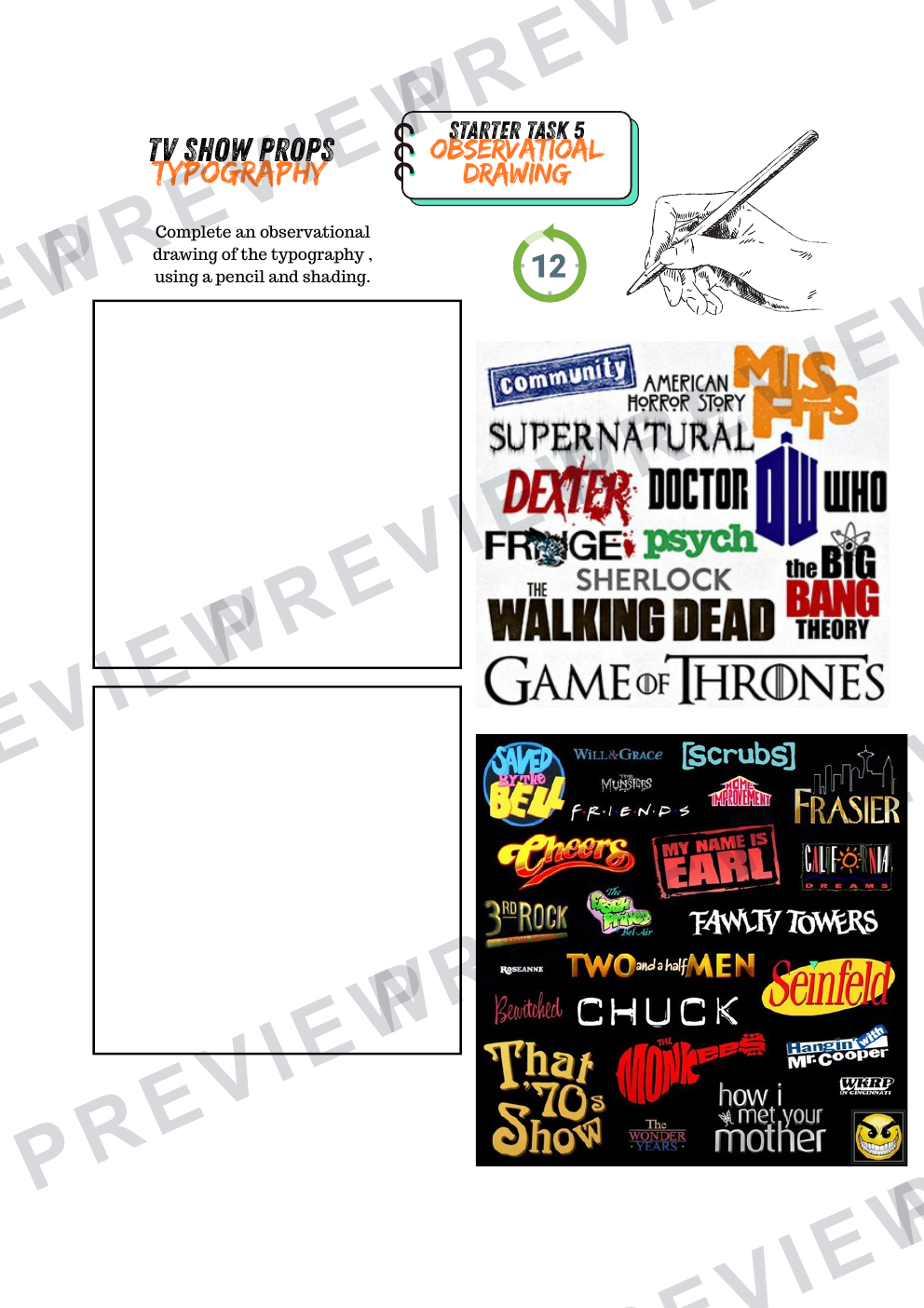 3D design TV prop mini project workbook KS3/4  preview page 11