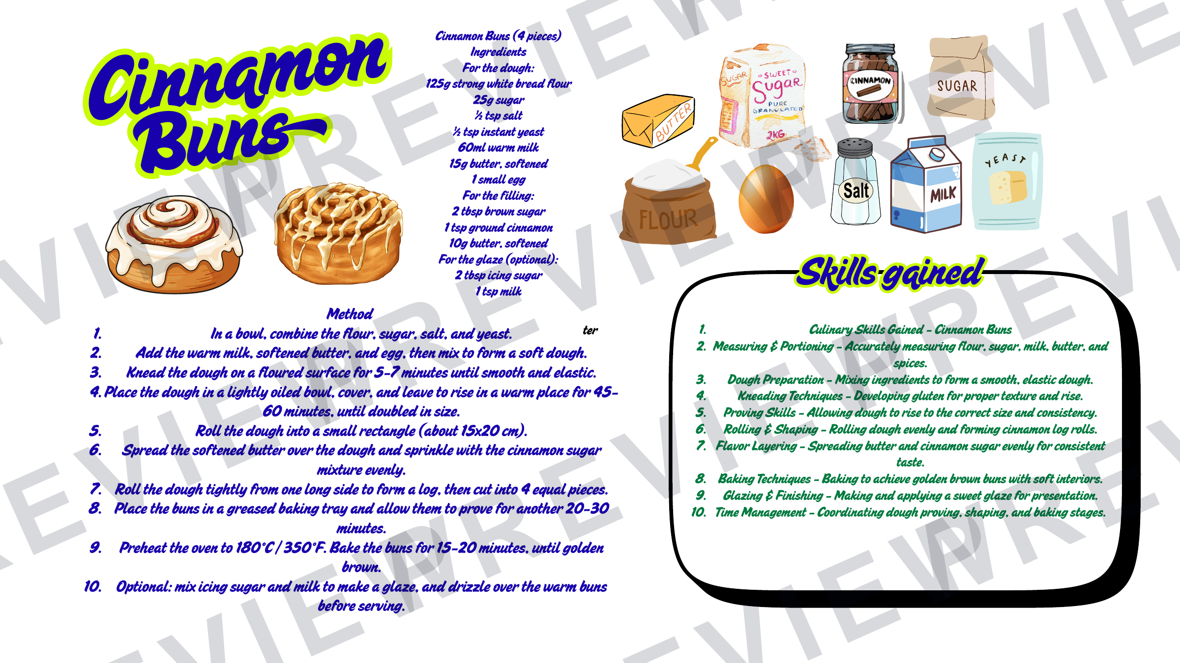 Year 8 recipe book for term rotation skill building  preview page 6